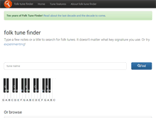 Tablet Screenshot of folktunefinder.com